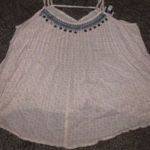 American Eagle Spaghetti Strap Boho Style Blouse